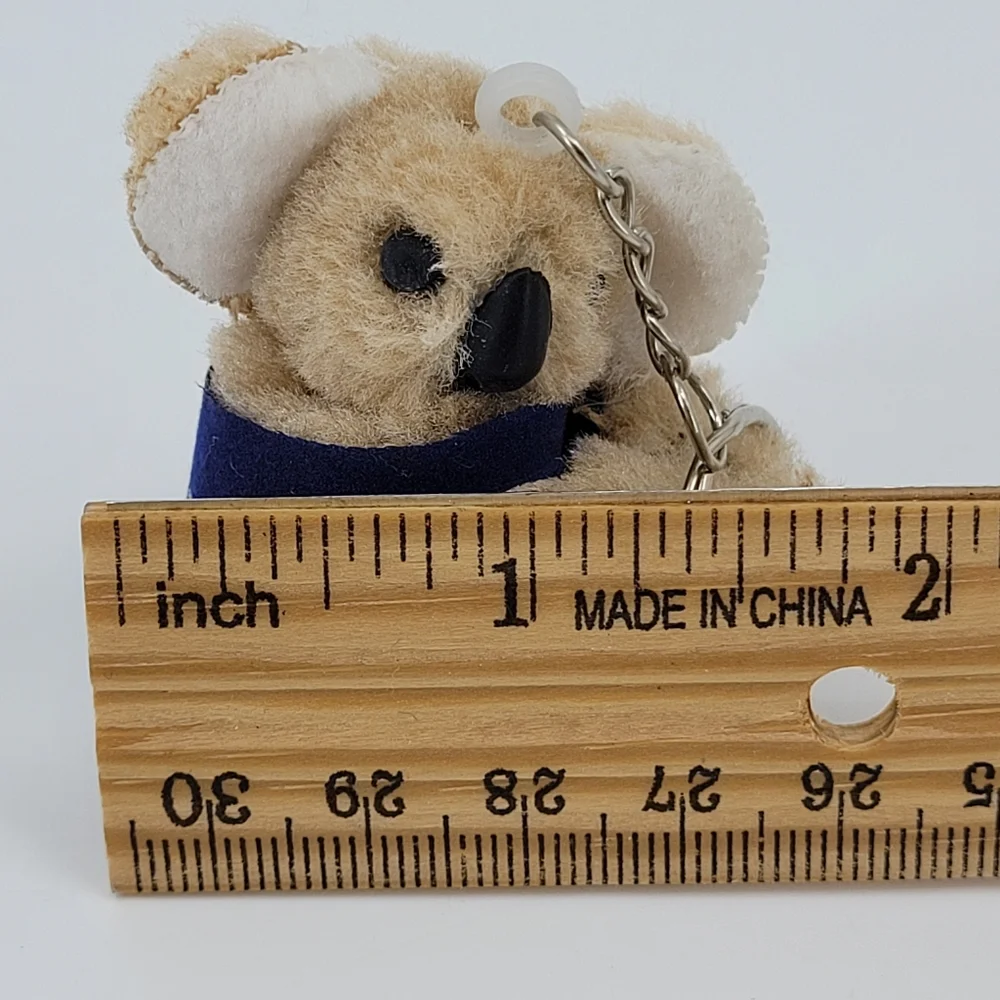 I Love Australia Souvenir Keychain Koala Clip On Hugger Mini Plush Bag Charm - Picture 10 of 10